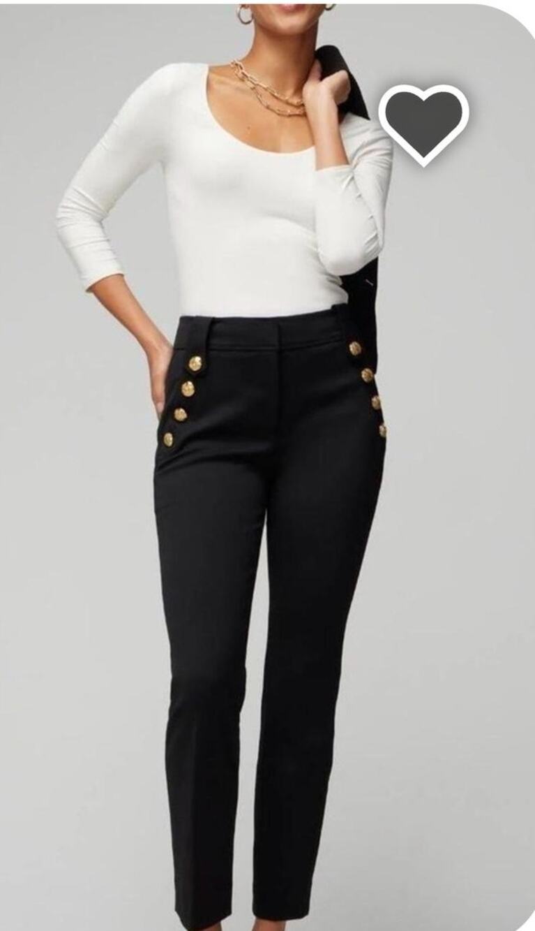 White House Black Market Sailor Ankle Pants Black 6 Luxe Capsule Minimalist Work